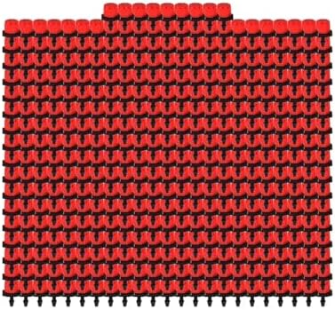 Irrigation System forgarden Water Dropper Head Adjustable Flow Head Water Saving Anti-Clogging Garden drip Irrigation Parts Garden Sprinkler(Red 400pcs) by Unknown