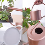 TITA-DONG 1.3L Watering Can for Indoor Plants,Long Spout Stainless Steel Plant Watering Can Copper Colored Watering Can for Indoor Potted Plant, Outdoor Indoor Garden, Plants - Image 5