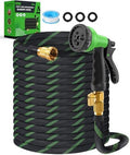 100ft Garden Hose，Non-Expandable Water Hose with 8 Function Spray Nozzle, Burst-Resistant，Kink-Free，Lightweight，Durable & Flexible 3/4" Garden Hose for Gardening, Yard，Lawn, Car Washing by BIGITTA