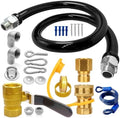 1675KIT48 Safety System Kit, 48" Commercial Gas Hose Connector Kit with 3/4" Quick Disconnect,Gas Line Hose for Kitchen Equipment Commercial Standard Gas Connector,Full Port Valve,Restraining Devices. by Unknown