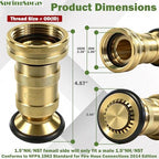 1-1/2 Inch Fire Hose Nozzle Brass NH/NST 85 GPM 100 PSI - Image 2
