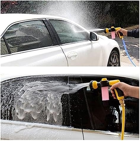 Portable Water Gun Hose Nozzle Car Washer Garden Watering Jet Spray High Pressure Sprinkler Foam Lance Automobiles Cleaning Tool(Yellow) - Image 5