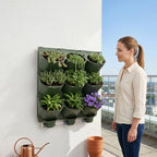 Vertical Wall Planter 3-Tier, 9-Pot Hanging Plant Holder(Green) - Image 5