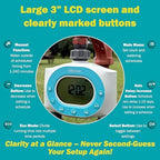 Gilmour Dual Outlet Water Timer for Garden Hose, Programmable Automatic Watering System, LCD Screen, Rain Delay, Battery Operated - Image 4