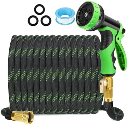 Non-Expandable Garden Hose 75FT, Lightweight Flexible Water Hose by Unknown