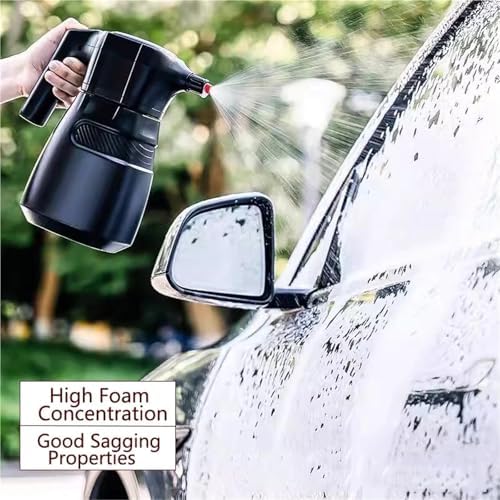 Foam Sprayer, Electric Foam Sprayer Car Wash Clean Detailing Snow High Pressure Water Gun Battery Powered for Can,Car Washing(White) - Image 6