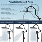Hibbent All Metal cUPC Certified Shower Head, 10'' Rainfall Shower Head - Image 6
