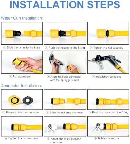 Hose Hawk Pro Pressure Washer Gun, High Pressure Hose Nozzle with 4 Spray Modes, Adjustable Handheld Pressure Washer Nozzle for 3/4" Garden Hose, Watering Sprayer for Car Yard Patio Pets Washing (C) - Image 7
