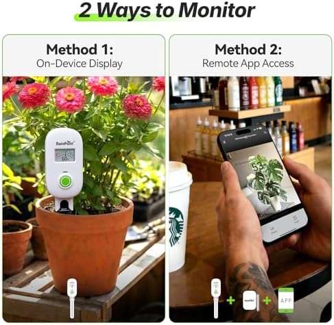 RAINPOINT Smart Soil Moisture Meter Kit with WiFi Hub,Remote App Monitoring - Image 3
