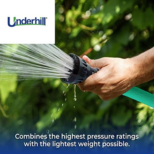 Underhill UltraMax Featherweight Lightweight Garden Water Hose 50 ft, Anti-Kink, 300 psi WP, 1200 psi BP, H10-075FW, 1 Inch x 75 ft NPSH, Green - Image 4