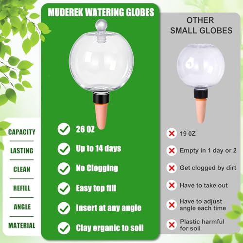 2 Pack 26 oz Extra Large Plant Self Watering Globes Top Fill - Image 4