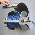 Portable/Wall Hose Reel Set, Outdoor Hose Holder Storage, Heavy Duty Garden Hose Reel with Flexible 2/1"" PVC Rubber Hose, Home Hose Storage Solution(Size:10m) by Unknown
