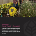 Yard Butler IHTC-1 Compact Garden Hose Truck, 100 ft - Backyard Hose Reel Cart for Convenient Storage - Lawn Care Essential - Tangle & Kink-Free - Rust-Resistant - Leakproof - Easy to Use - Image 2