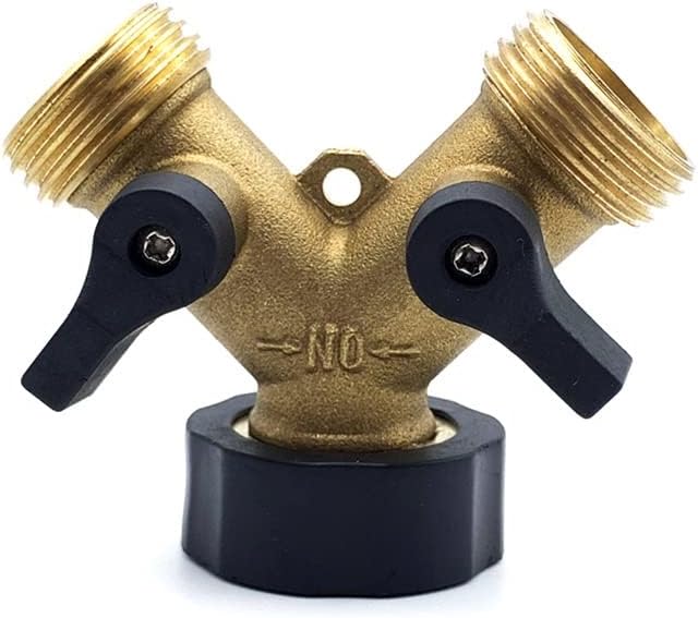 2 Way Y Valve Garden Hose Connector Splitter, Y Valve 2 Way Valve Brass Outdoor Garden Hose Adapter, Hose Splitter for Greening, Fruit Trees - Image 7