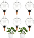 6pcs Plant Self Watering Globes with Covers, Plastic Water Bulbs Top Fill, Plant Watering Devices System Slow Release Terracotta, Water Spikes Stakes for Indoor (6) by GEWOSI