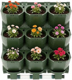 Vertical Wall Planter 3-Tier, 9-Pot Hanging Plant Holder(Green) by Unknown