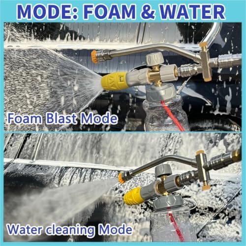 Dual Purpose Switch Snow Foam Dual Gun Pressure Washer 1/4 Inch Quick Connect and 5 Nozzles for Soap Cannon Pressure Washer - Image 3