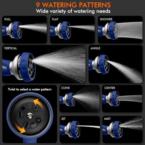 RESTMO Hose Nozzle Heavy Duty, Metal Water Hose Sprayer for Garden - Image 4