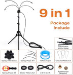 Standing Misters for Outside Patio Cooling, 5.3 FT Adjustable Stand Misting System, 4 Brass Nozzles + 4 Extra Heads, Thickened Base Portable Water Mister for Garden, Deck, Poolside - Image 7
