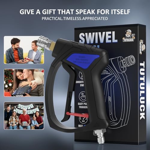 Short Pressure Washer Gun with 3/8" Swivel, 4080PSI - Image 3