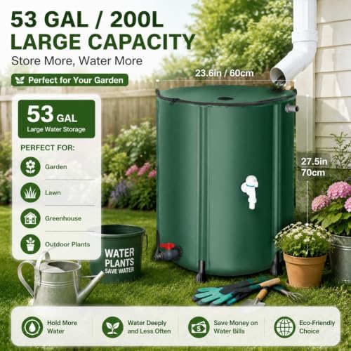 Collapsible Rainwater Barrel Water Tank, Reinforced Water Collection Barrel - Image 4