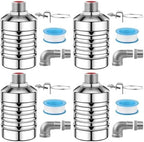 4Pcs Automatic 304 Stainless Steel Water Float Valve, 1/2Inch to 3/4Inch Automatic Water Shut Off Float Valves, Auto Water Level Control System for Water Tank, Livestock Trough, Pool, Garden Hose by Unknown