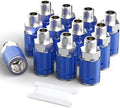 GASHER 12PCS Bule 1/4-Inch Male Industrial Coupler,1/4 Inch NPT Male Threads Size, Quick Connect Air Coupler by GASHER