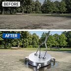 24" Pressure Washer Surface Cleaner with 4 Wheels, Surface Cleaner for Pressure Washer, Stainless Steel Dual Handle Power Washer Surface Cleaner for Concrete, Driveway, Patio, Sidewalk - Image 7