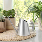 Brushed Metal Watering Can for Indoor with Long Spout, Stainless Steel Can for Houseplant and Patio Watering Indoor Plant Long Spout Plant Waterer - Image 5