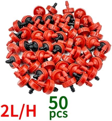 Garden Supplies 20X Garden 2L 4L 8L Pressure Compensating Emitter Dripper 1/4'' Self-Cleaning Drip Irrigation Water Regulator 4/7mm Nozzle(A-2L-50pcs) - Image 2