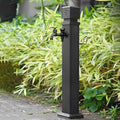 304 Stainless Steel Garden Water Column, Freestanding Hose Stand with Full Copper Faucet, Outdoor Water Feature for Gardening and Landscape by Unknown