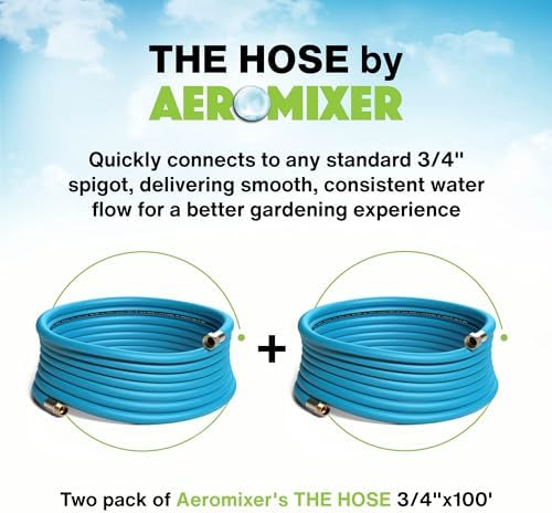 Aeromixer THE HOSE-(2 Pack) 3/4 Inch Garden Hose 100 Ft,Kinkless Commercial Garden Hoses, Heavy Duty Industrial Water Hoses for Outdoors, 650 PSI High-Pressure Watering Tool for Farming and Gardening - Image 2