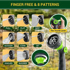 Garden Hose - Water Hose 25 FT with Swivel Handle & 8 Function Nozzle, Flexible, Heavy Duty, No Kink, Lightweight Metal Hose for Outdoor, Yard, 304 Stainless Stee - Image 6