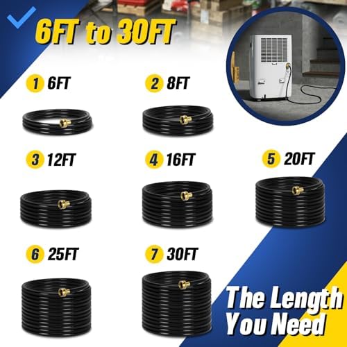 30FT Dehumidifier Drain Hose with 3/4" FHT Brass Connector, Leak-Proof - Image 6