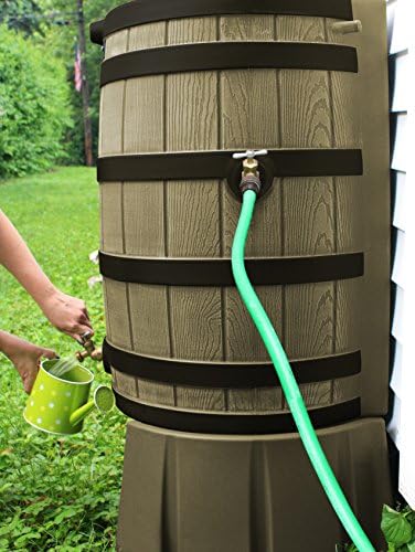 Good Ideas RW50ST-KHA 50-Gallon Rain Wizard Rain Barrel Stand, Khaki - Image 3