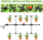 Upgraded Drip Irrigation System, 233FT Automatic Irrigation System, Watering Misting System for Greenhouse/Garden/Yard/Lawn, Micro Drip Irrigation Kit with 1/4 inch 1/2 inch Irrigation Tubing - Image 6