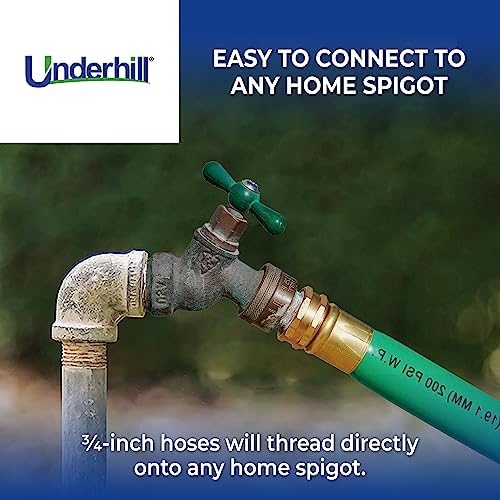 Underhill UltraMax Commercial Garden Water Hose 125 ft, Lightweight, Heavy-Duty, Anti-Kink, Non-Conductive, 800 psi, H10-125G, 1 Inch x 125 ft, Green - Image 6