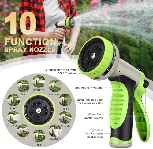 Metal Garden Hose 75FT Stainless Steel Heavy Duty Flexible Lightweight Water Hoses Pipe with 10-Function Spray Nozzle and 3/4" Solid Brass Fittings No Kink Durable for Outdoor Yard & Lawn - Image 5