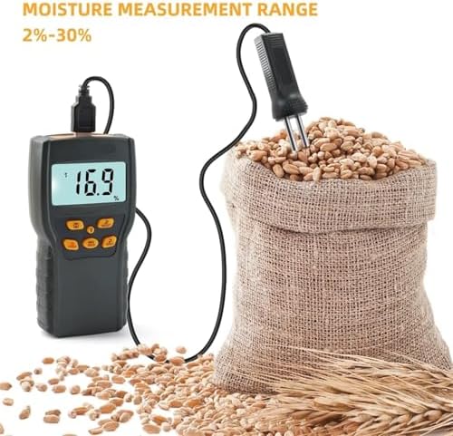 Water Quality Tester Digital Grain Moisture Meter Food Thermometer Long Probe Hygrometer Analyzer Detector - Image 5