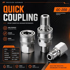 Hotop Npt 3/8 Inch Stainless Steel Male and Female Quick Connector, 6 Sets - Image 6