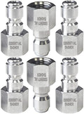 Essential Washer Stainless Steel ¼” Plug Female NPT | Pressure Washer Quick Connect Fittings | 5000 PSI | Set Of 6 by EssentialWasher