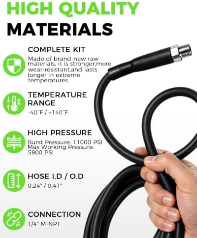TANYO 100FT Sewer Jetter Kit for Pressure Washer, 5800PSI Drain Cleaner - Image 3