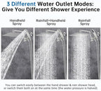 G-Promise All Metal 10 Inches Rainfall Shower Head with Handheld Combo - Image 2