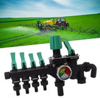 Tyenaza 4 Way Hose Manifold, Spigot Splitter Separate Switch Multifunction Easy Installation Anti Rust for Farm Garden with Pressure Gauge - Image 6