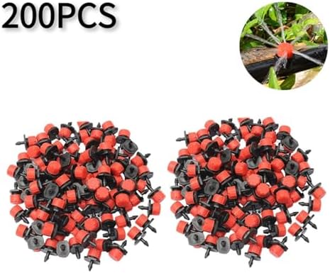 Adjustable Irrigation Drippers Irrigation Nozzle Adjustable Dripper Sprinkler Emitter Micro Drip Watering Spray Water Dropper Head(200PCS) - Image 2