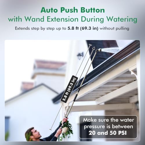 RESTMO Extra Long All Metal Telescoping Watering Wand, 40-70” Garden Wand - Image 3