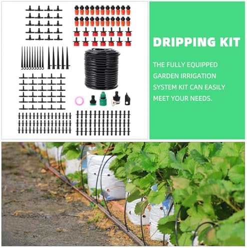 Ciieeo Automatic Micro Drip Irrigation Kit for Garden Plants with Adjustable Drippers 15m Tubing DIY Watering System for Lawn, Greenhouse, and Raised Bed Gardening - Image 3