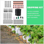Ciieeo Automatic Micro Drip Irrigation Kit for Garden Plants with Adjustable Drippers 15m Tubing DIY Watering System for Lawn, Greenhouse, and Raised Bed Gardening - Image 3