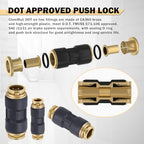 CheeMuii 32PCS Brass DOT Air Line Fittings DOT Quick Connect Straight Union - Image 3