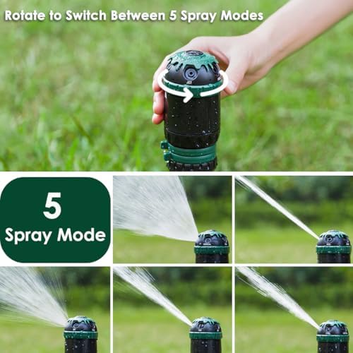 FANHAO Gear Drive Sprinkler with Metal Base, 360° Rotating Lawn Sprinkler - Image 3